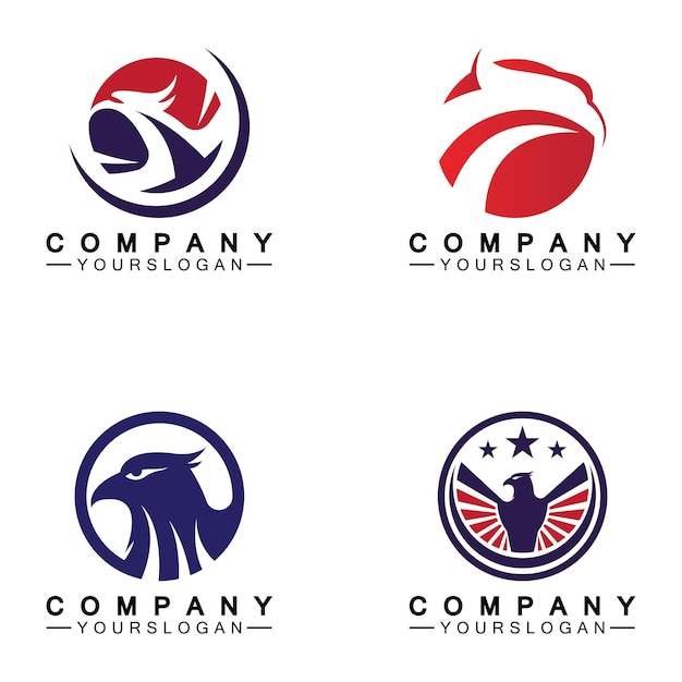 Eagle icon logo design vector template