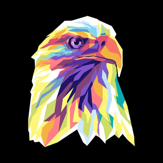 Eagle illustration colorful king of bird