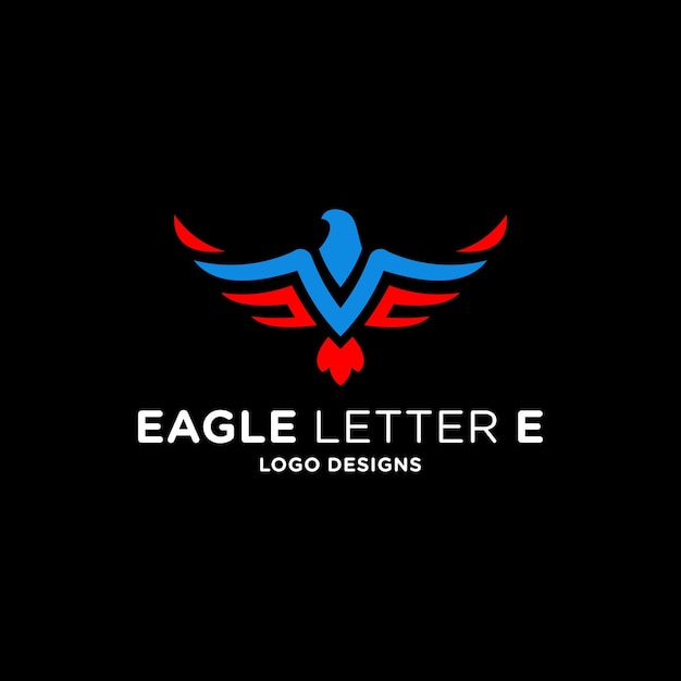 EAGLE LETTER E ABSTRACT MODERN DESIGN COMPANY