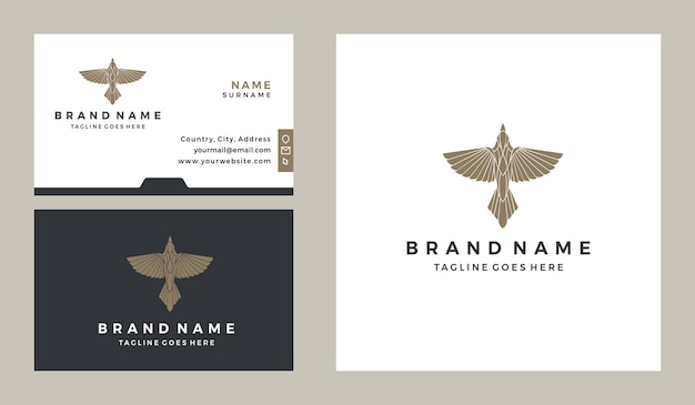 Eagle logo design and business card template