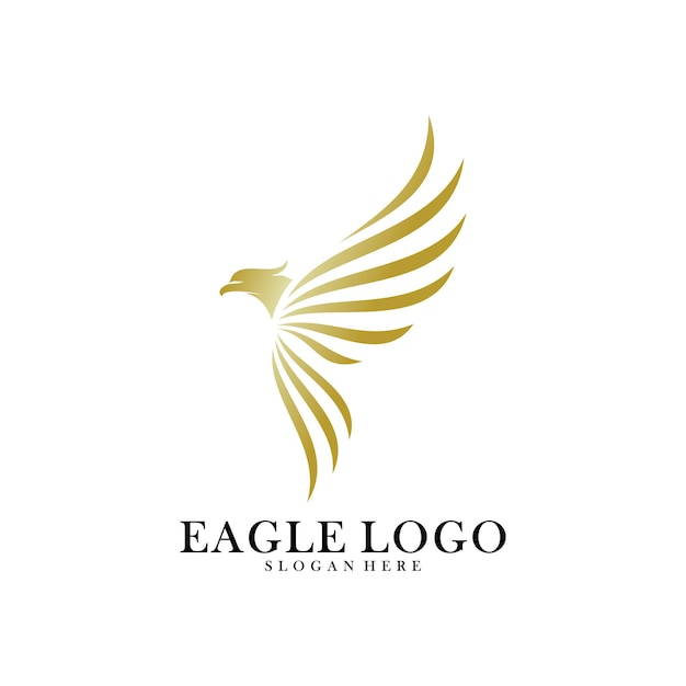 Eagle logo design vector, Phoenix logo concept, Simple Eagle logo template, Icon Symbol, Creative design