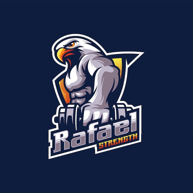 Eagle Logo design with muscle