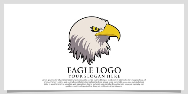 Eagle logo design with unique concept Premium Vector