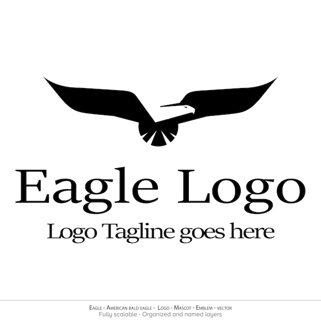 Eagle Logo Flying Bird Emblem dove mascot American Bald Eagle silhouette logo Minimal design mi