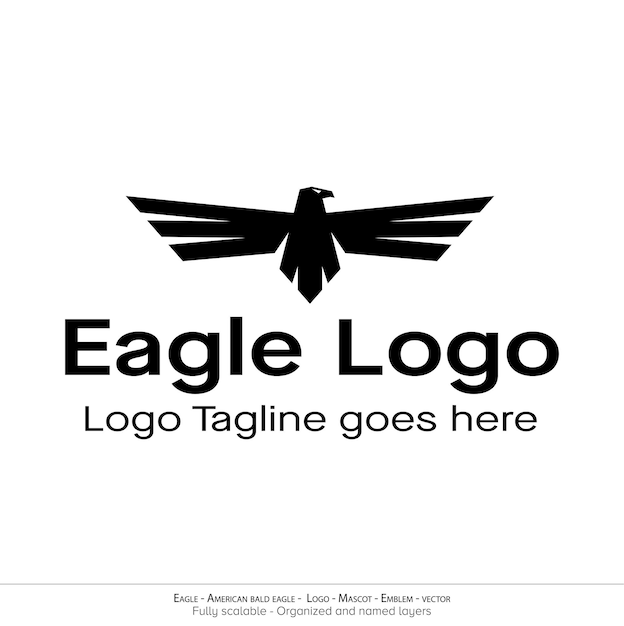 Eagle Logo Flying Bird Emblem dove mascot American Bald Eagle silhouette logo Minimal design mi