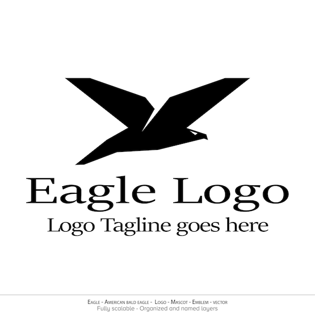 Eagle Logo Flying Bird Emblem dove mascot American Bald Eagle silhouette logo Minimal design mi