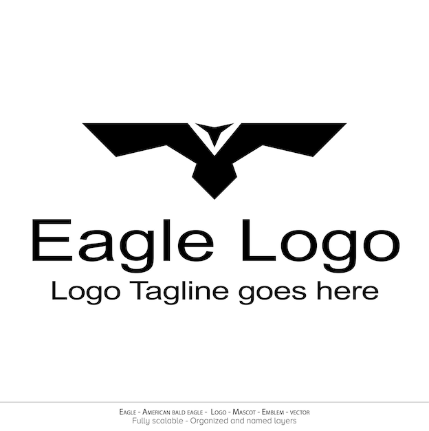 Eagle Logo Flying Bird Emblem dove mascot American Bald Eagle silhouette logo Minimal design mi