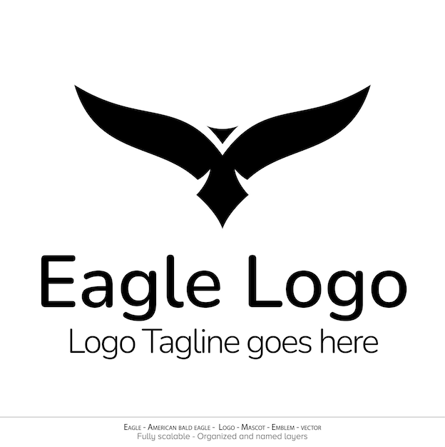 Eagle Logo Flying Bird Emblem dove mascot American Bald Eagle silhouette logo Minimal design mi