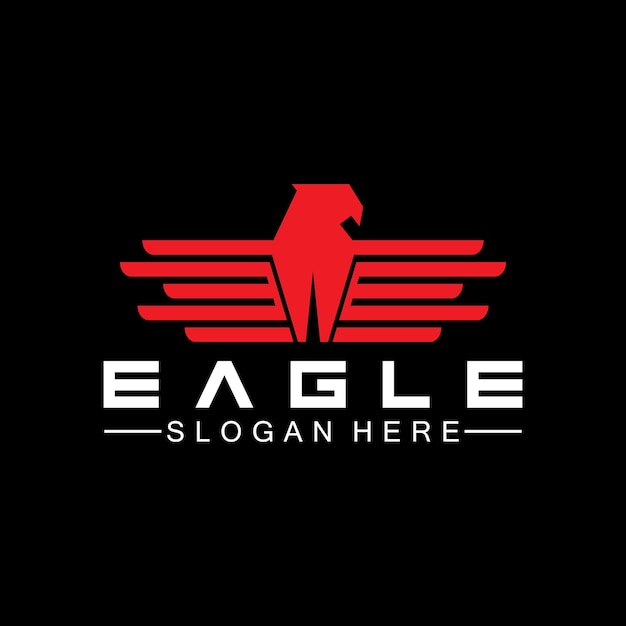 Eagle logo vector design falcon logotype template hawk illustration