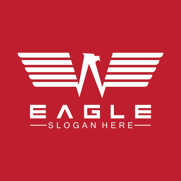 Eagle logo vector design falcon logotype template hawk illustration