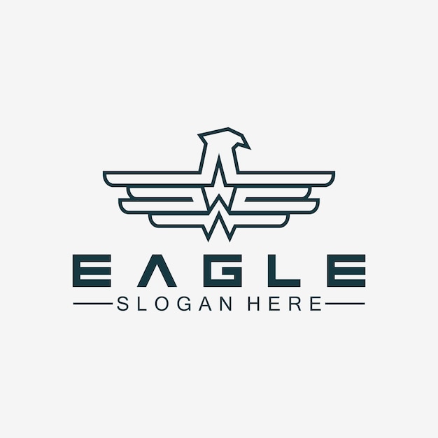 Eagle logo vector design falcon logotype template hawk illustration