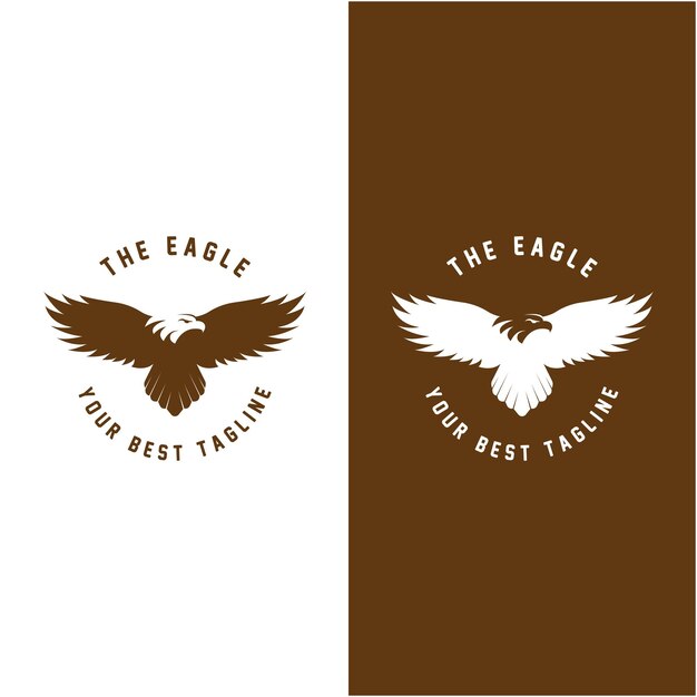 eagle logo vector icon illustration design logo for emblem badge and community