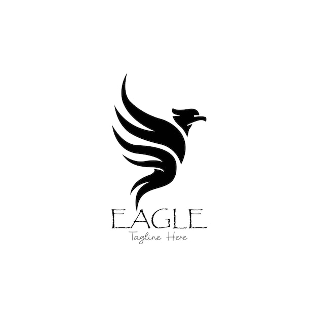 Eagle logo vector white background