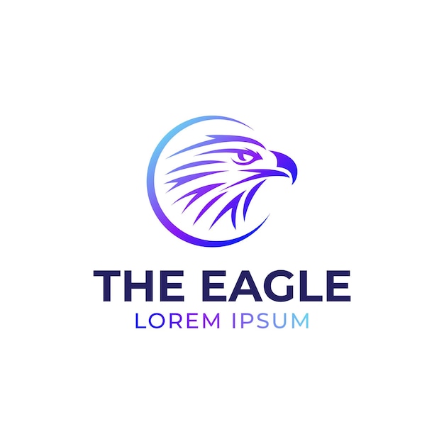 Eagle logo with modern circles and colors