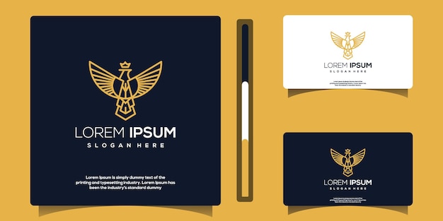 Eagle luxury logo design template