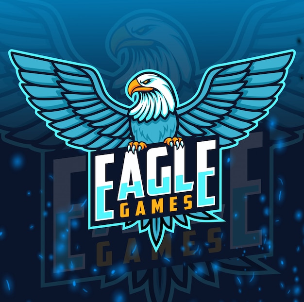 eagle mascot esport logo 