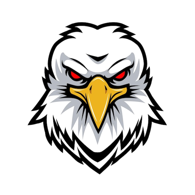 Eagle mascot gaming logo illustration