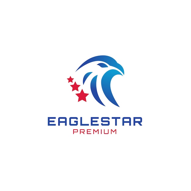 Eagle star icon logo design vector