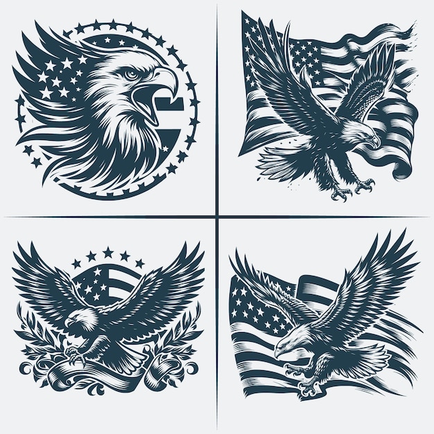 Eagle svg vector silhouette Bundle file