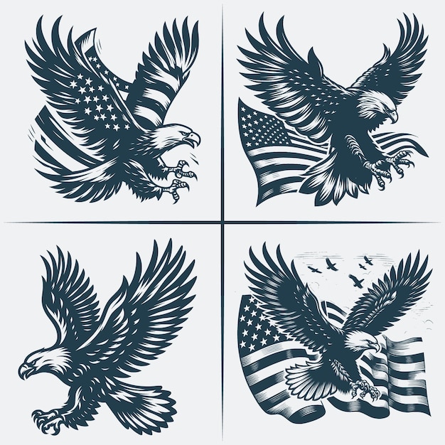 Eagle svg vector silhouette Bundle file