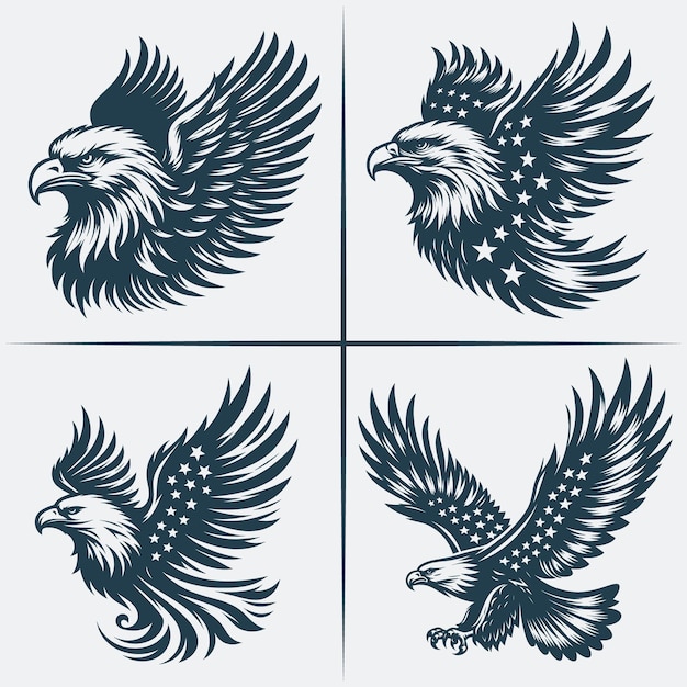 Eagle svg vector silhouette Bundle file