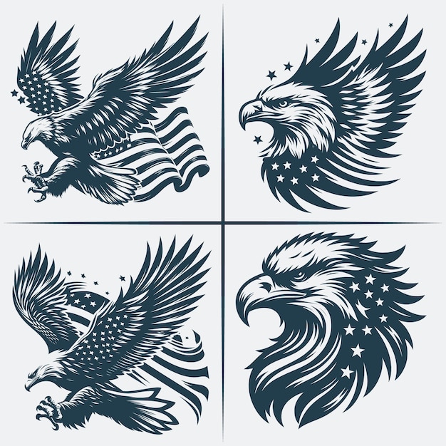 Eagle svg vector silhouette Bundle file