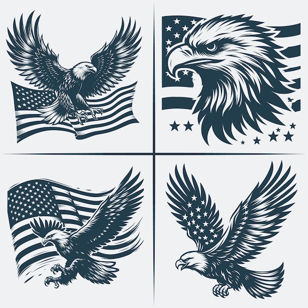 Eagle svg vector silhouette Bundle file