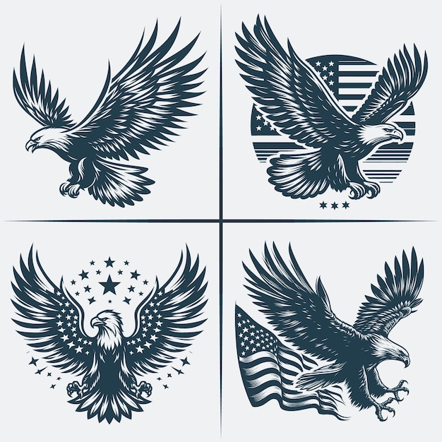 Eagle svg vector silhouette Bundle file