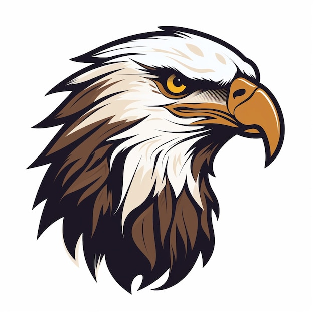 Eagle Vector Illustration Eagle head isolated background American Eagle Sticker