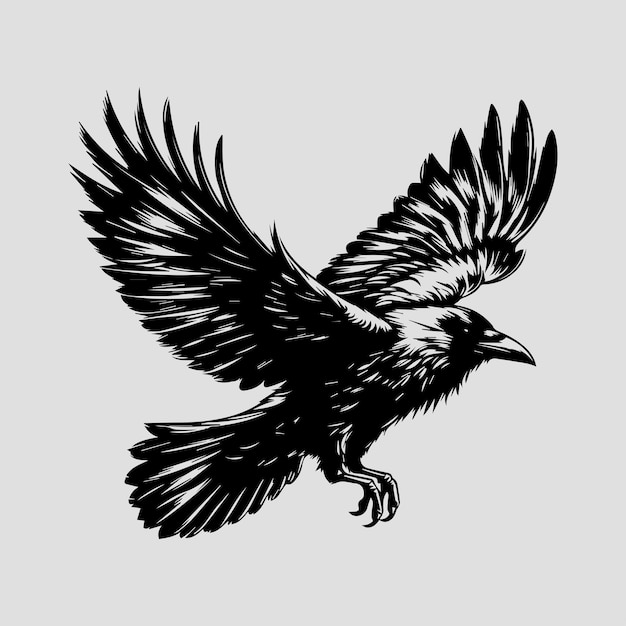 Vector eagle vector illustration isolated on white background tattoo design