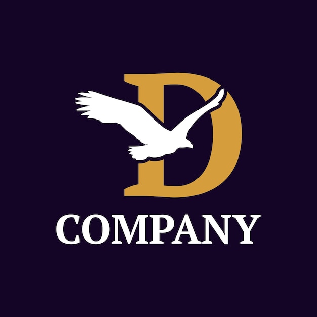 eagle vector logo and letter d