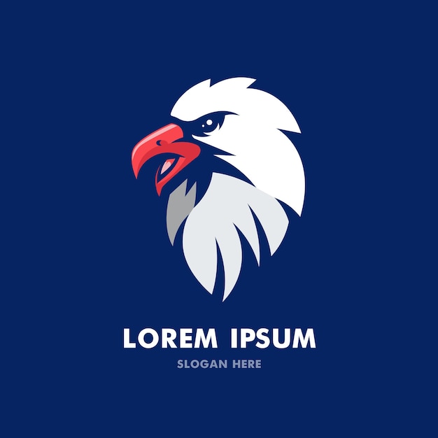 Eagle whistling logo design vector with modern illustration