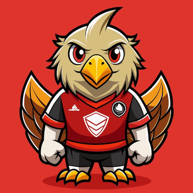 Vector an eagle with an eagle on his chest