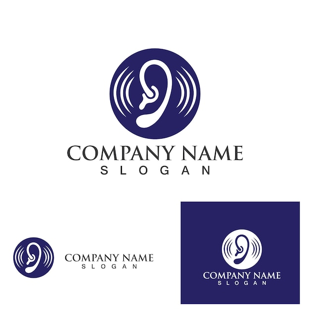 Ear care logo and symbol vector template