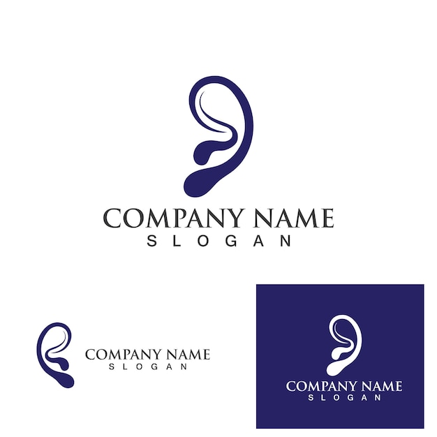 Ear care logo and symbol vector template