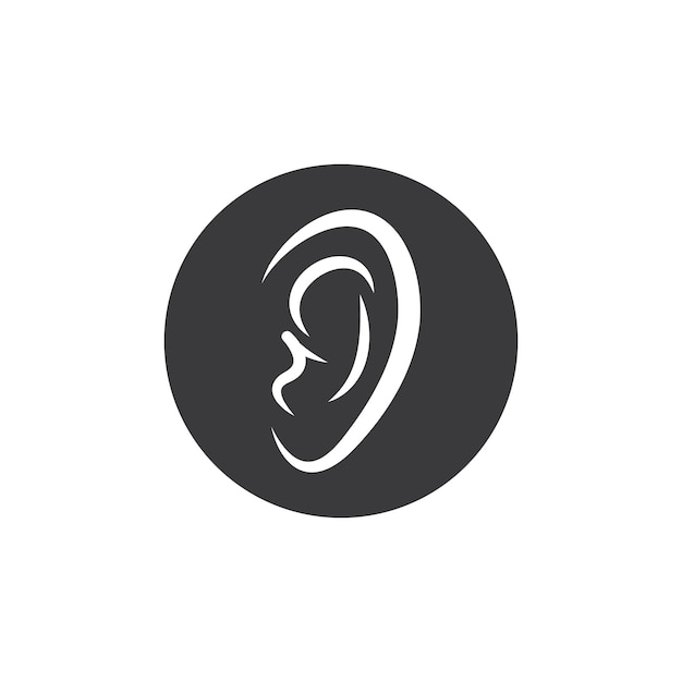 Ear icon vector illustration design template