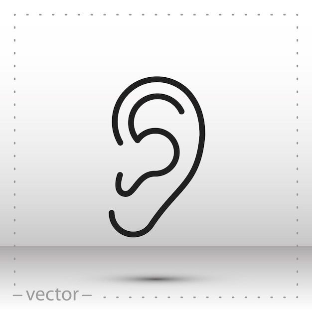 ear icon vector