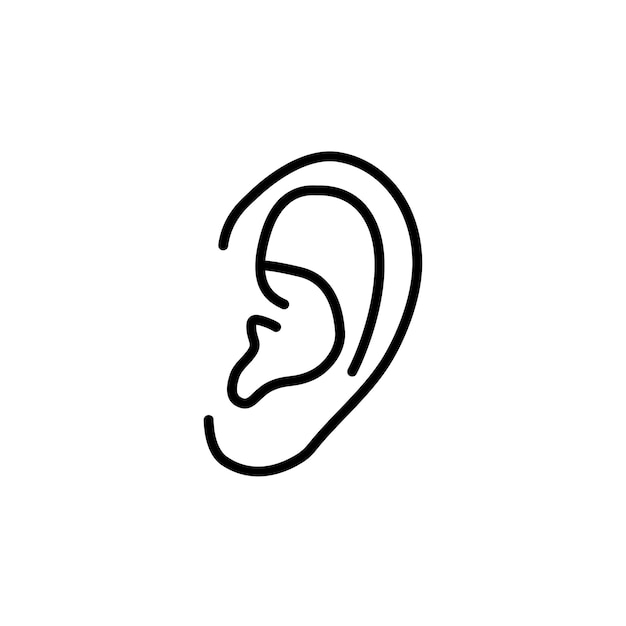 Ear logo icon vector