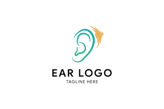 Ear logo icon vector