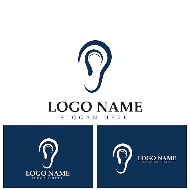 Ear Logo Template vector icon