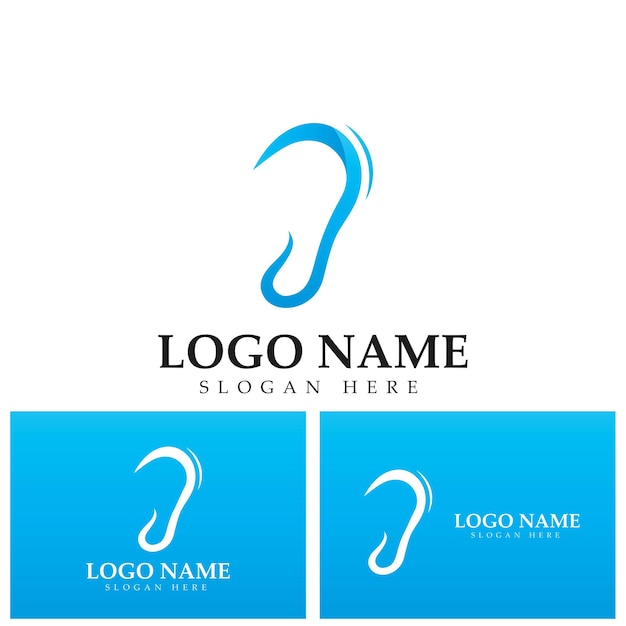 Ear Logo Template vector icon