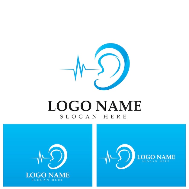 Ear Logo Template vector icon