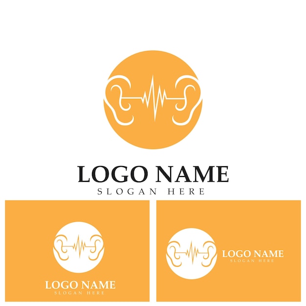 Ear Logo Template vector icon