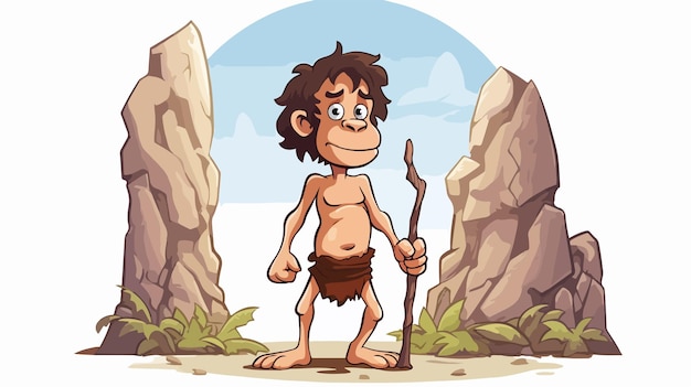 Vector early man evolution illustration educational anthropology stock image