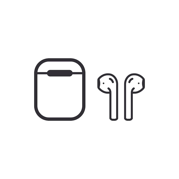 Earphones icon Wireless symbol modern simple vector icon for website design mobile app ui