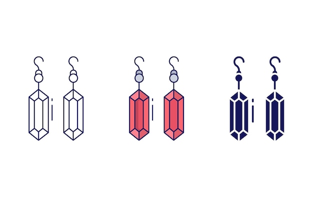 Earrings vector icon