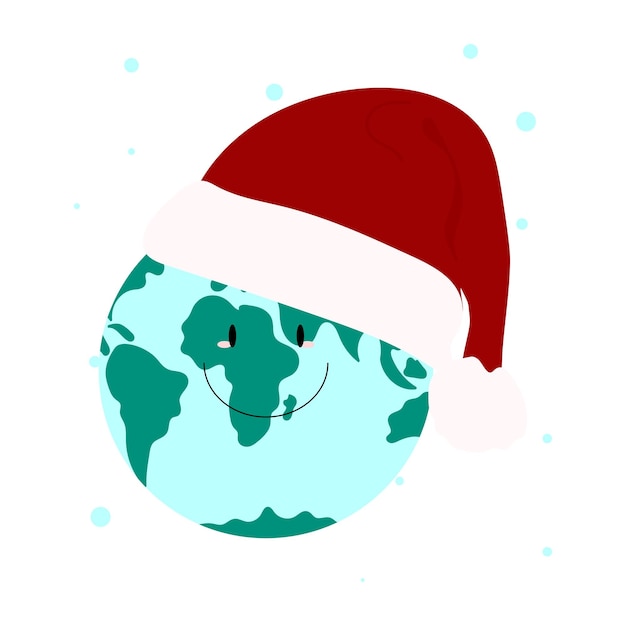 Earth Christmas Holiday World vector illustration Green day