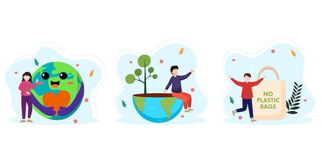 Earth Day Bundle Flat Design