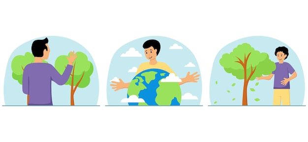 Earth Day Bundle Flat Illustration