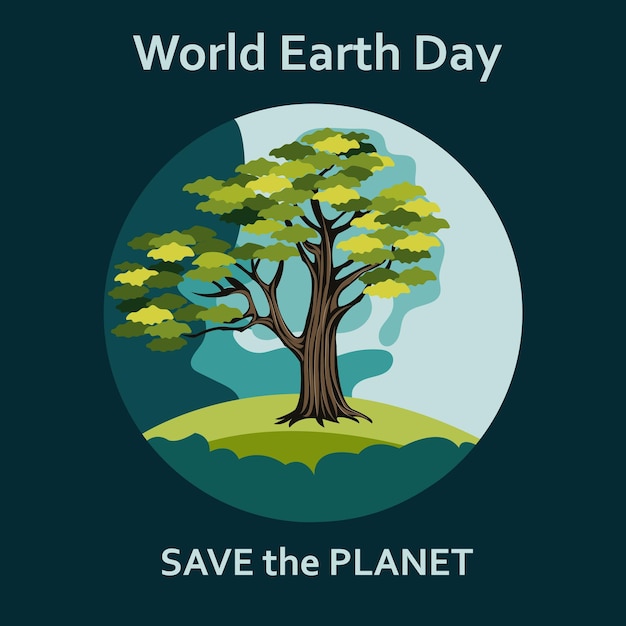 Earth day celebration banner template